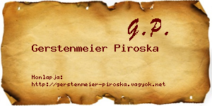 Gerstenmeier Piroska névjegykártya